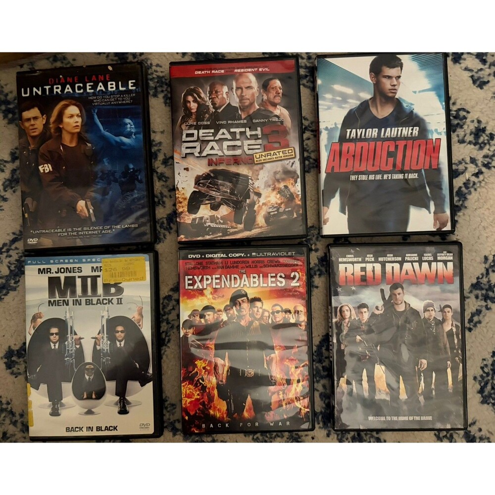 Lot of 6 explosive Action & tactical thrillers Red Dawn Expendables 2 abduction
